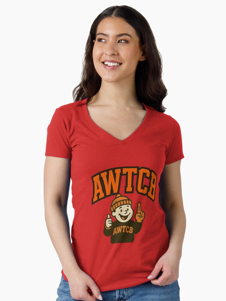 "And We're The Cleveland Browns" Fitted V-Neck T-Shirt - Image 2