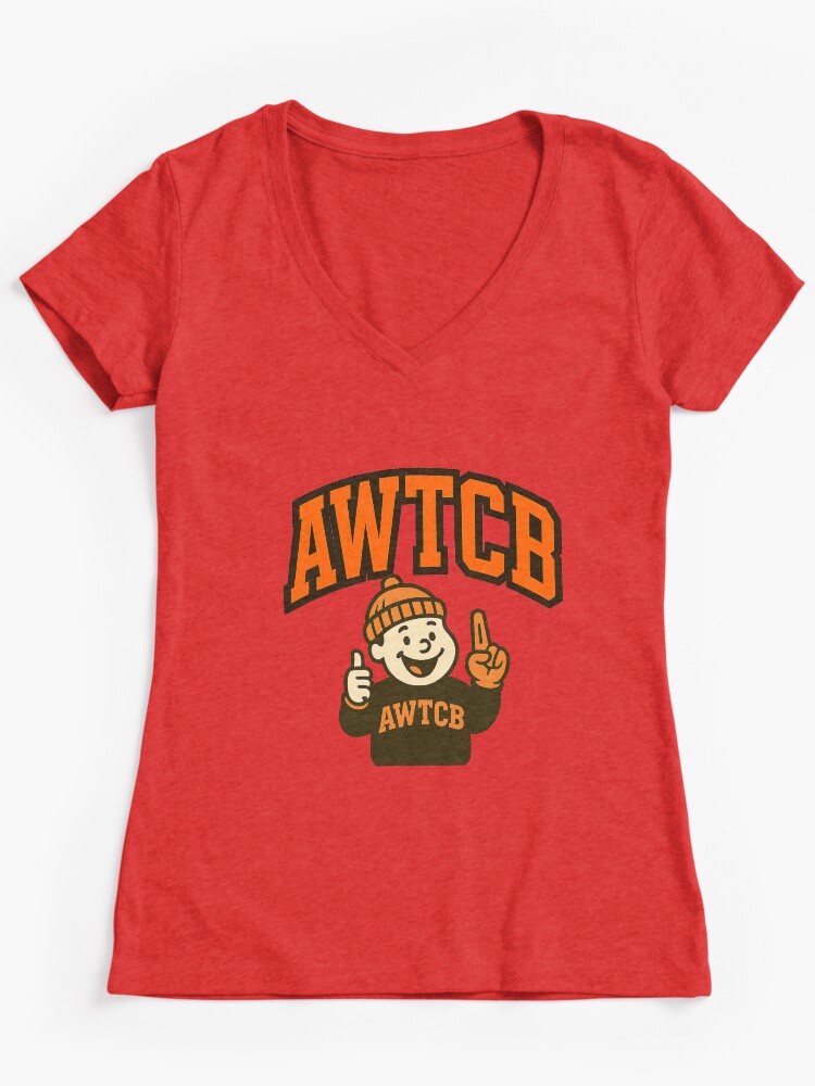 "And We're The Cleveland Browns" Fitted V-Neck T-Shirt - Image 3