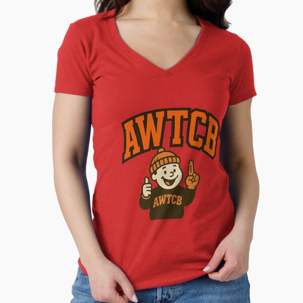 "And We're The Cleveland Browns" Fitted V-Neck T-Shirt for Sale by KJCDigital