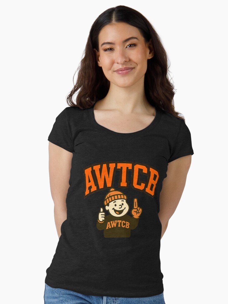 "And We're The Cleveland Browns" Fitted Scoop T-Shirt - Image 2