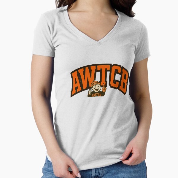 "And We're The Cleveland Browns" Fitted V-Neck T-Shirt for Sale by KJCDigital