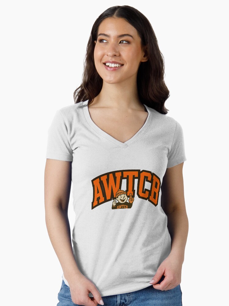 "And We're The Cleveland Browns" Fitted V-Neck T-Shirt - Image 2