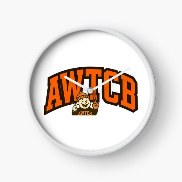 "And We're The Cleveland Browns" Clock for Sale by KJCDigital