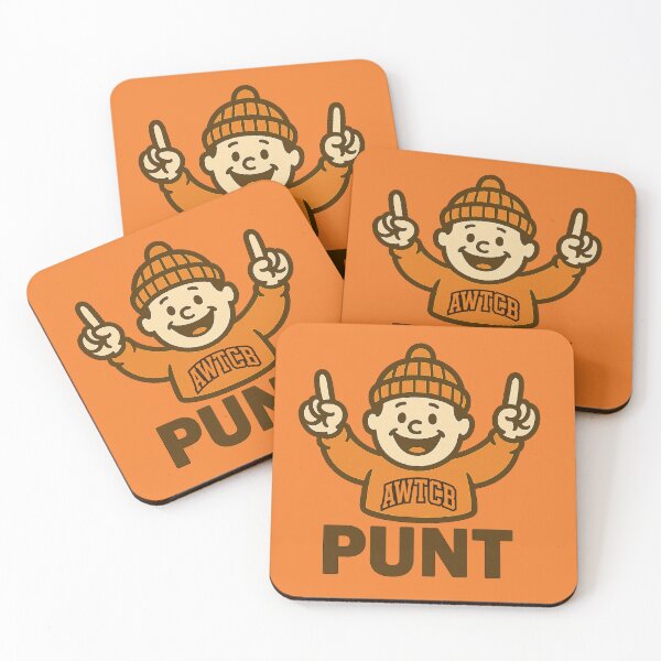 "And We're The Cleveland Browns - Punt" Coasters (Set of 4) for Sale by KJCDigital