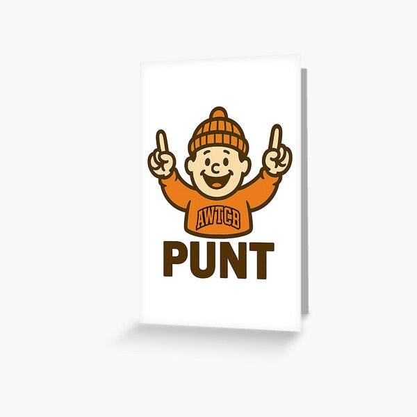 "And We're The Cleveland Browns - Punt" Greeting Card 