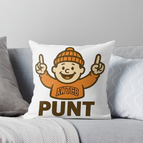 "And We're The Cleveland Browns - Punt" Pillow 