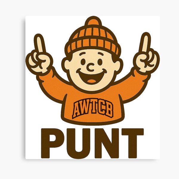 "And We're The Cleveland Browns - Punt" Canvas Print 