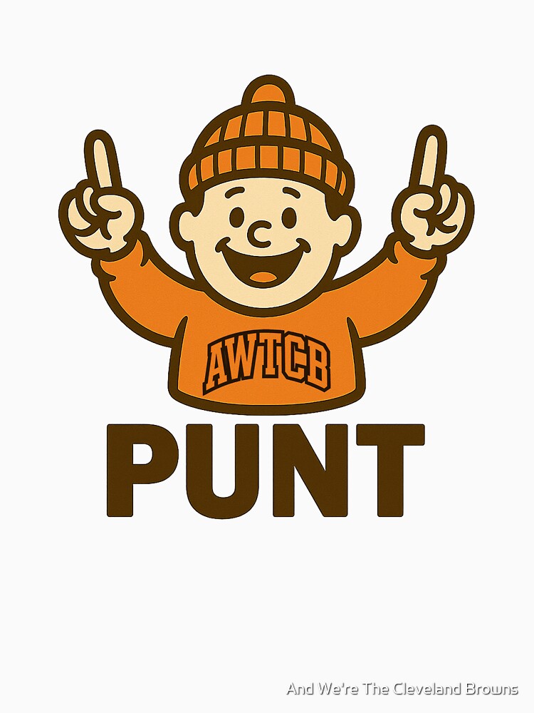 "And We're The Cleveland Browns - Punt" Long Sleeve T-Shirt - Image 3