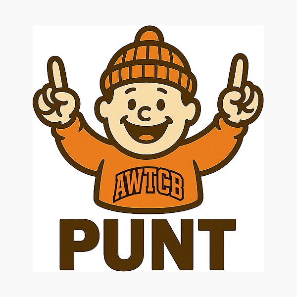 "And We're The Cleveland Browns - Punt" Photographic Print 