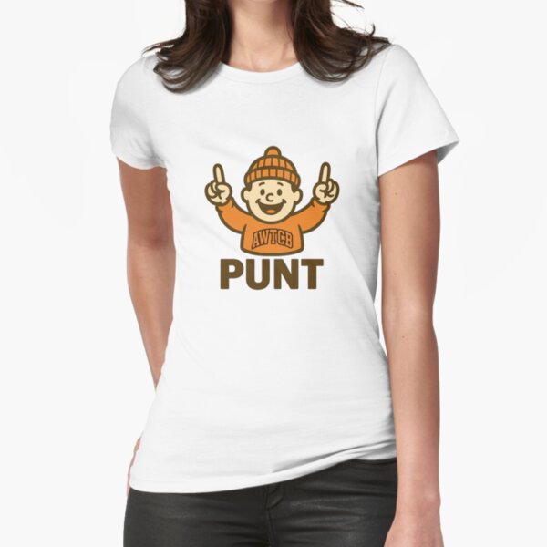 "And We're The Cleveland Browns - Punt" Fitted T-Shirt 