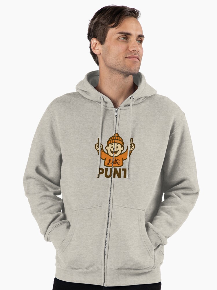 "And We're The Cleveland Browns - Punt" Zipped Hoodie - Image 2