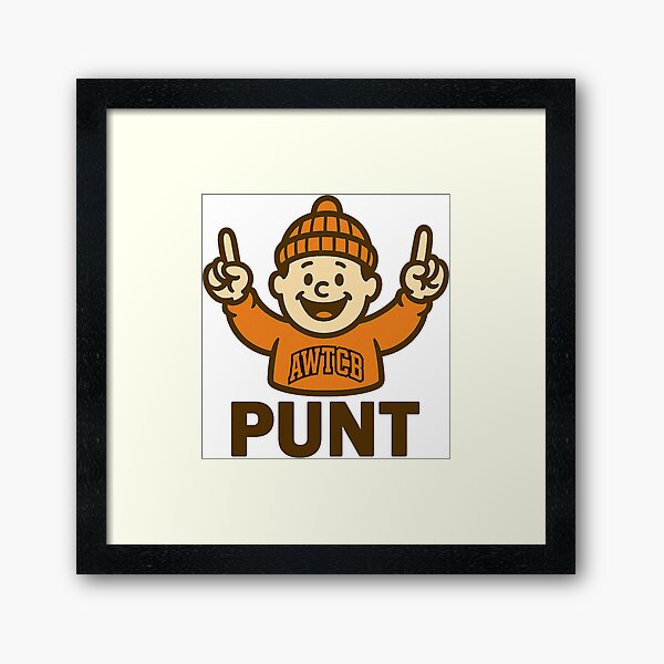 "And We're The Cleveland Browns - Punt" Framed Art Print 