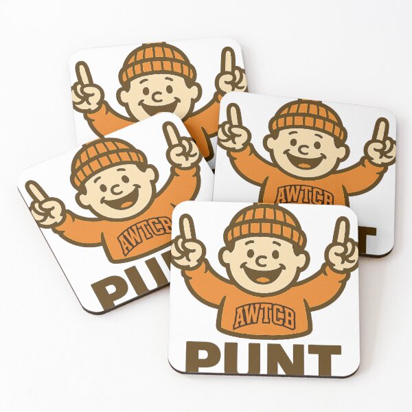 "And We're The Cleveland Browns - Punt" Coasters (Set of 4) 
