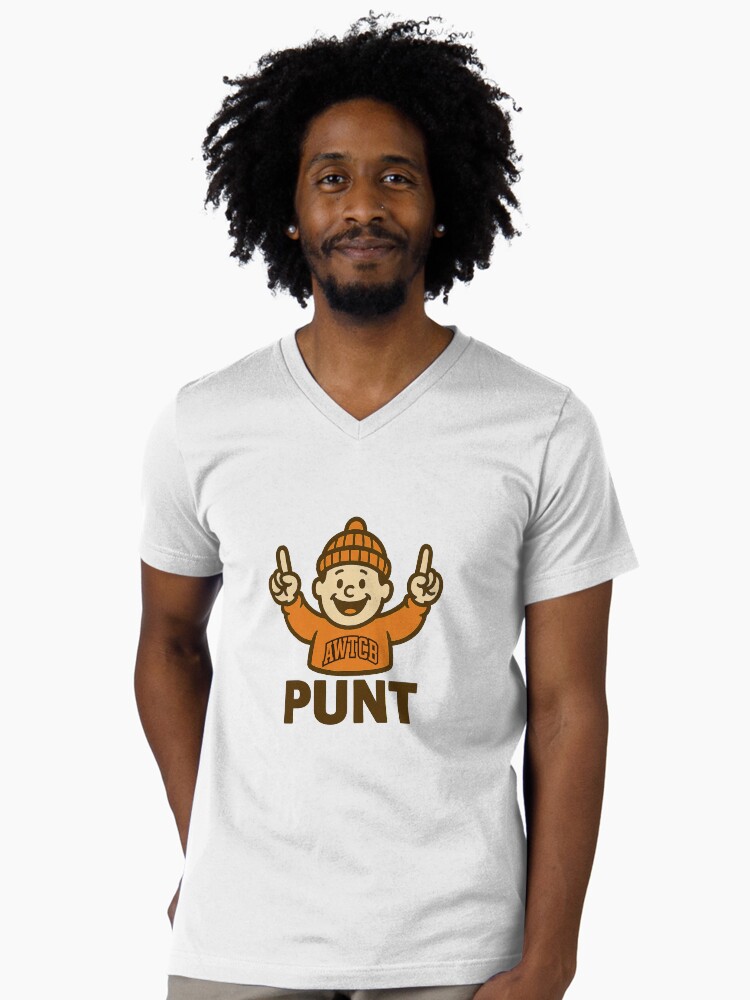 "And We're The Cleveland Browns - Punt" V-Neck T-Shirt - Image 2