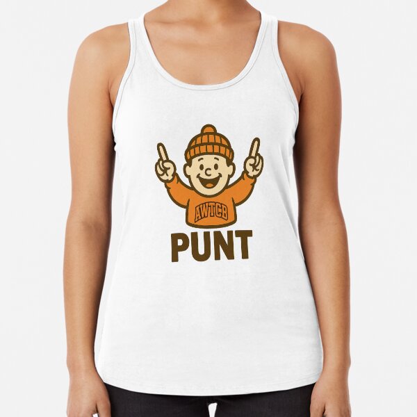 "And We're The Cleveland Browns - Punt" Racerback Tank Top 