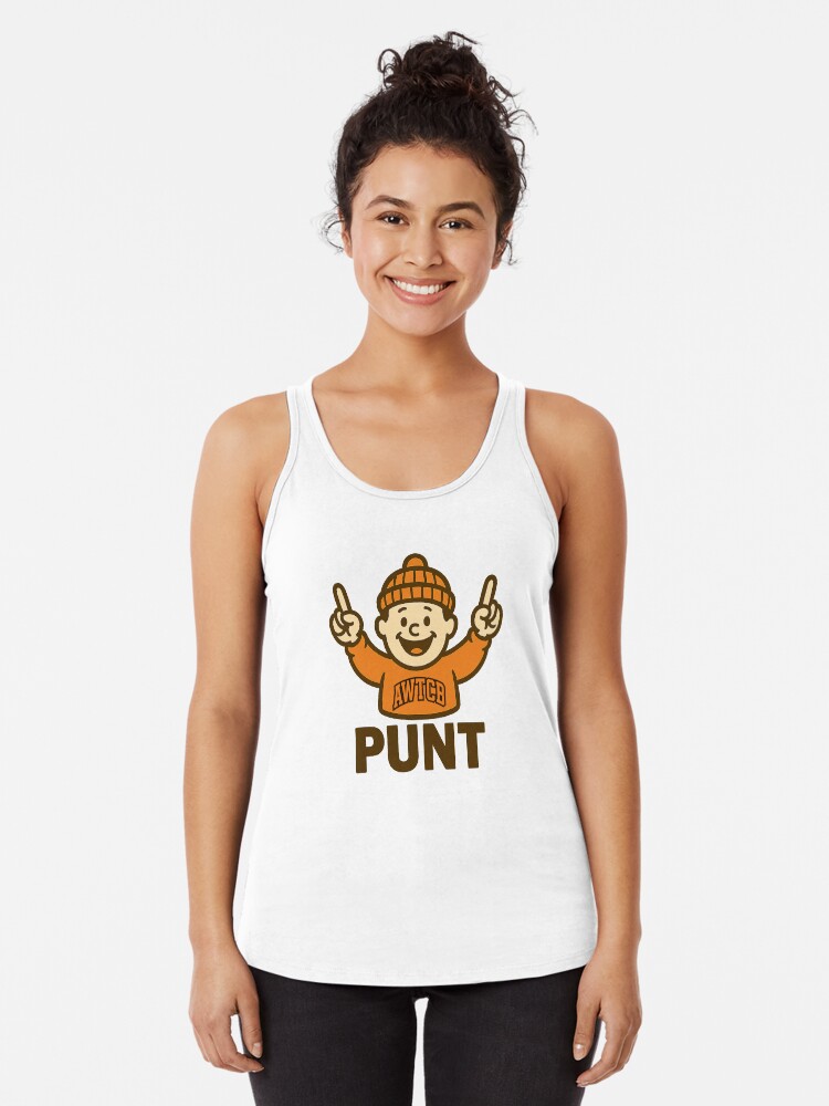 "And We're The Cleveland Browns - Punt" Racerback Tank Top - Image 4