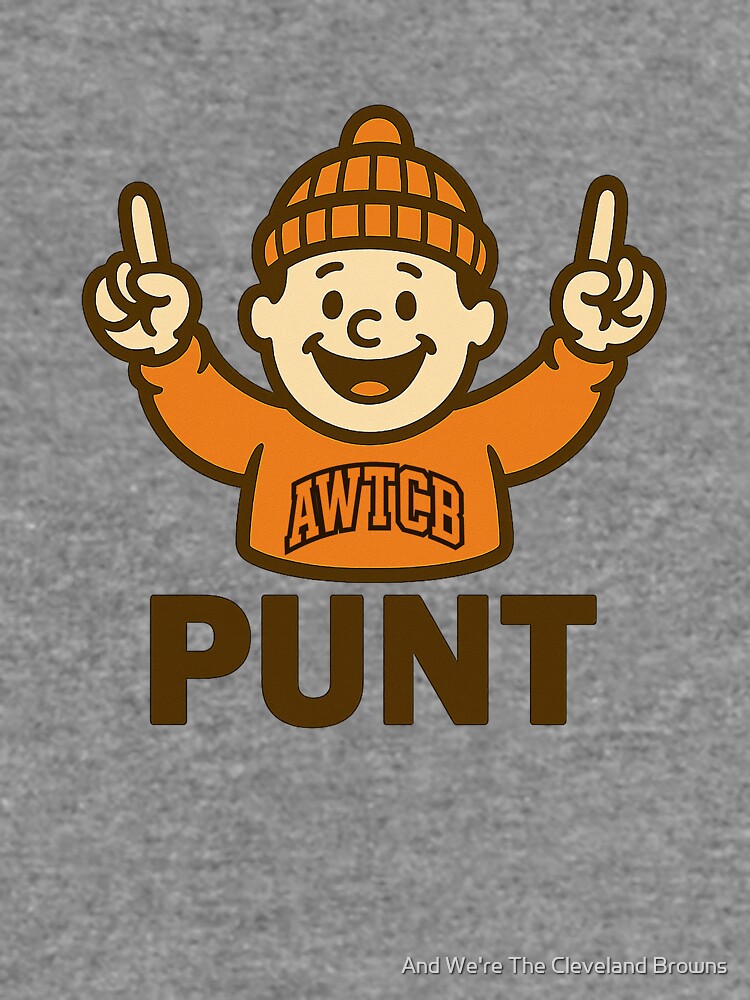 "And We're The Cleveland Browns - Punt" Lightweight Sweatshirt - Image 3