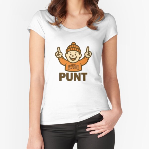 "And We're The Cleveland Browns - Punt" Fitted Scoop T-Shirt 