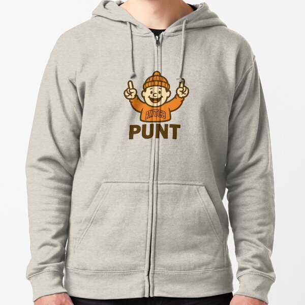 "And We're The Cleveland Browns - Punt" Zipped Hoodie 