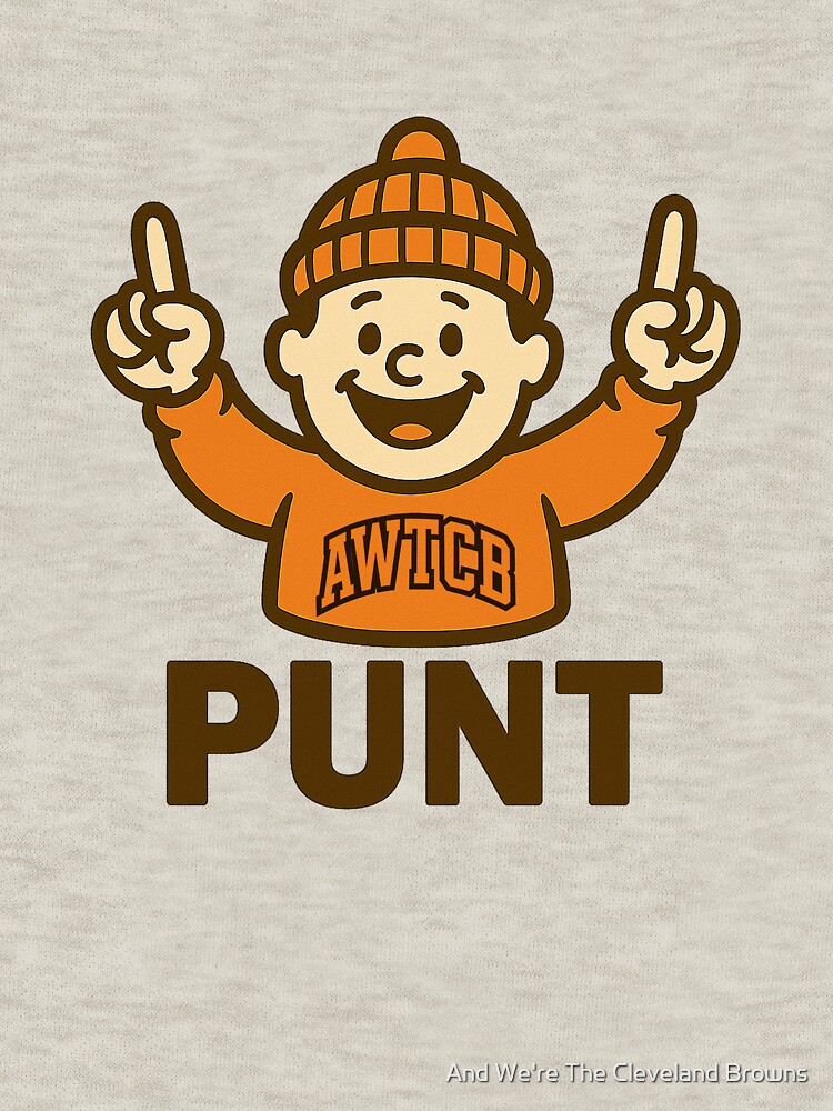 "And We're The Cleveland Browns - Punt" Zipped Hoodie - Image 3