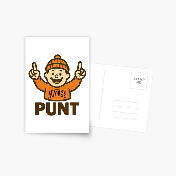 "And We're The Cleveland Browns - Punt" Postcard 