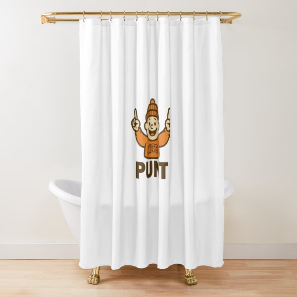 "And We're The Cleveland Browns - Punt" Shower Curtain 