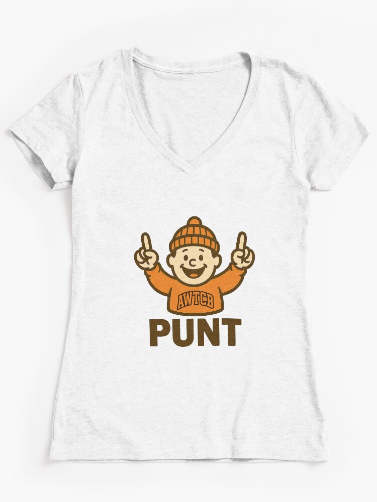 "And We're The Cleveland Browns - Punt" Fitted V-Neck T-Shirt - Image 3