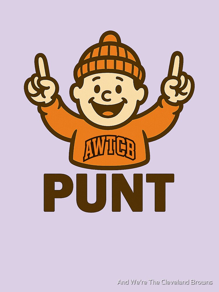"And We're The Cleveland Browns - Punt" Vintage Wash T-Shirt - Image 5