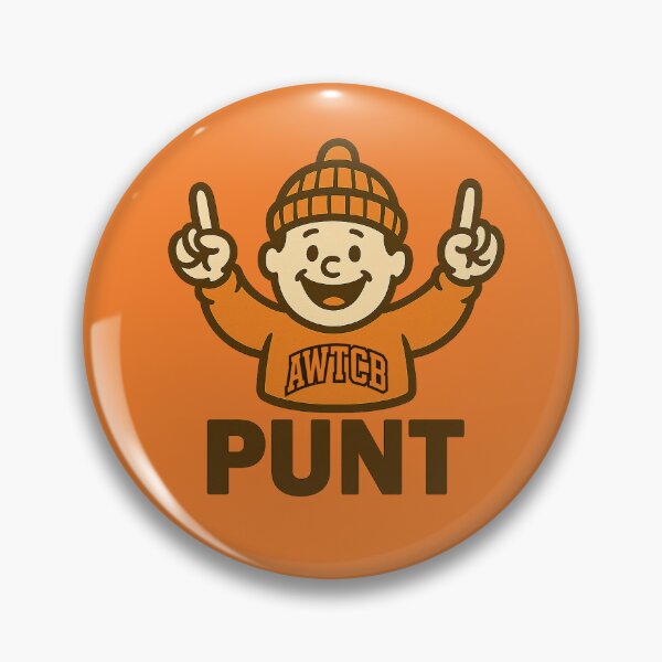 "And We're The Cleveland Browns - Punt" Pin for Sale by KJCDigital