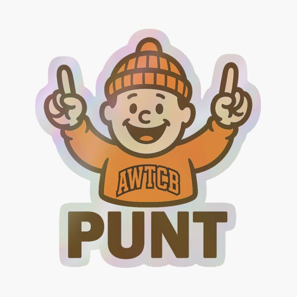 "And We're The Cleveland Browns - Punt" Sticker for Sale by KJCDigital