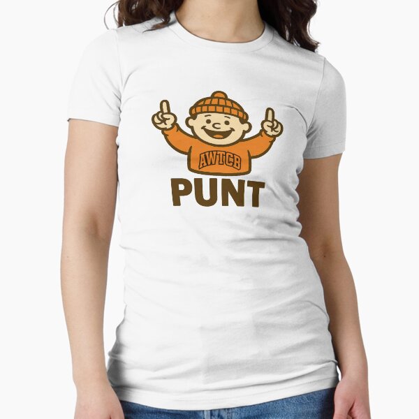 "And We're The Cleveland Browns - Punt" Fitted T-Shirt for Sale by KJCDigital