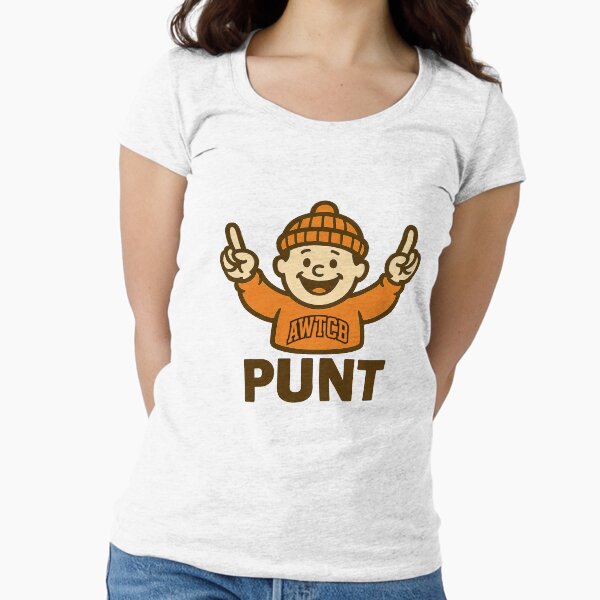 "And We're The Cleveland Browns - Punt" Fitted Scoop T-Shirt for Sale by KJCDigital