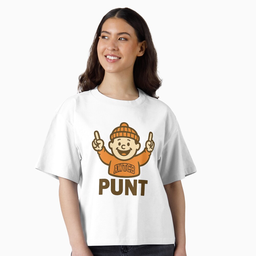 "And We're The Cleveland Browns - Punt" Oversized T-Shirt - Image 2