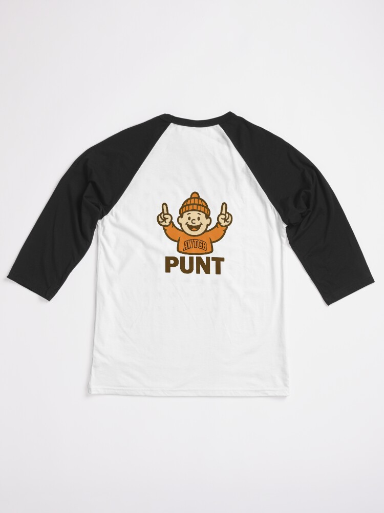 "And We're The Cleveland Browns - Punt" Baseball ¾ Sleeve T-Shirt - Image 6
