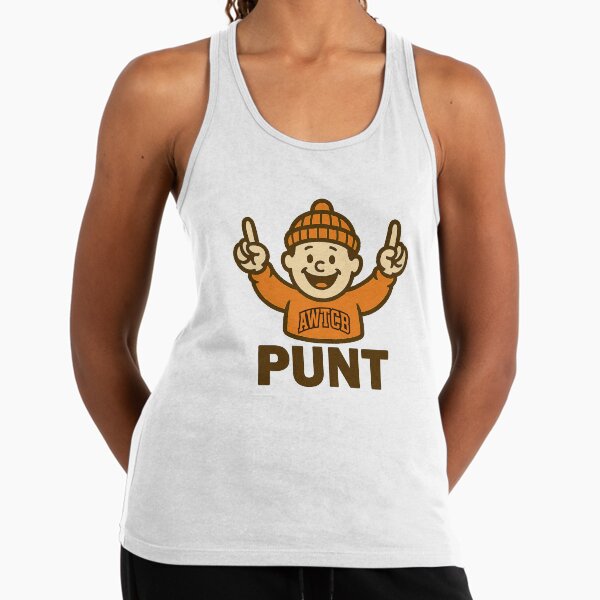 "And We're The Cleveland Browns - Punt" Racerback Tank Top for Sale by KJCDigital