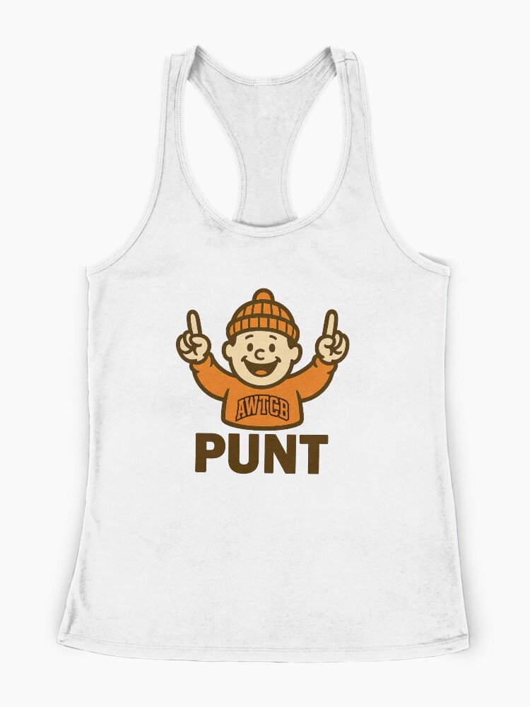 "And We're The Cleveland Browns - Punt" Racerback Tank Top - Image 3