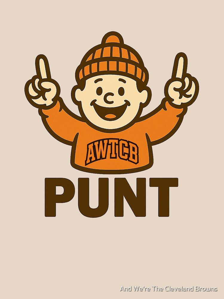 "And We're The Cleveland Browns - Punt" Relaxed Fit T-Shirt - Image 5