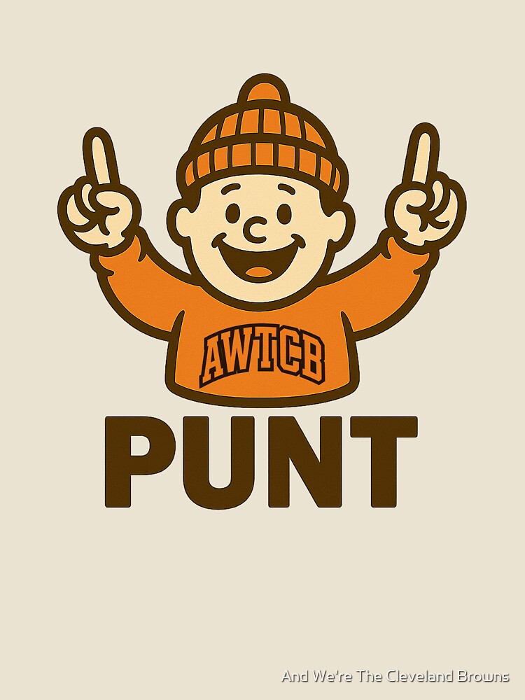 "And We're The Cleveland Browns - Punt" Relaxed T-Shirt - Image 5