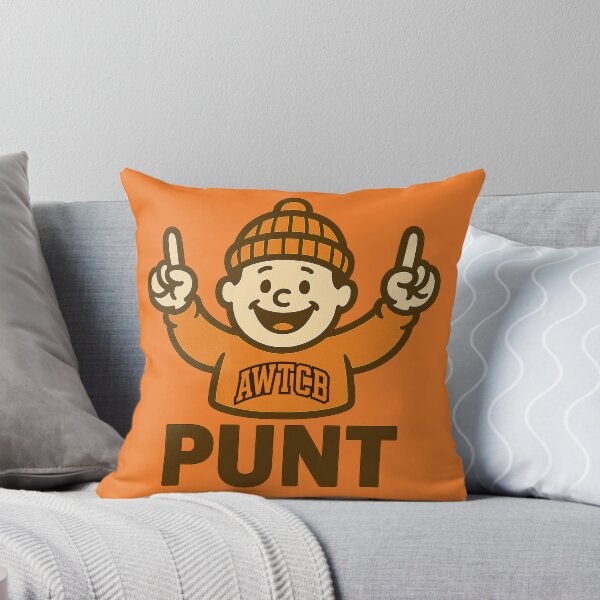 "And We're The Cleveland Browns - Punt" Pillow for Sale by KJCDigital