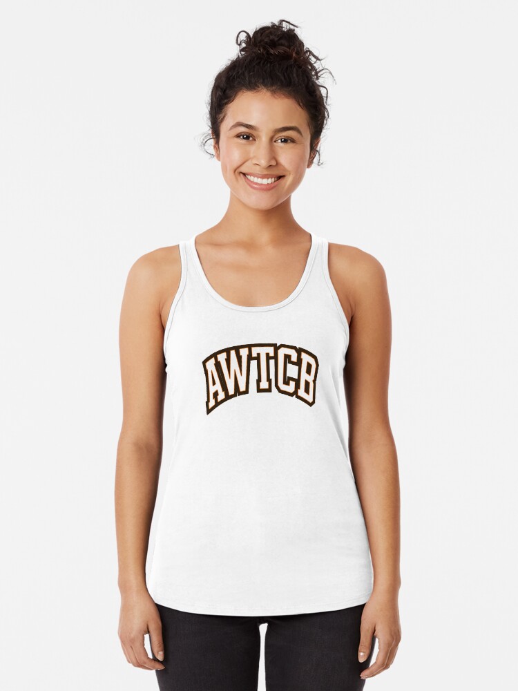 "And We're The Cleveland Browns - AWTCB" Racerback Tank Top - Image 4