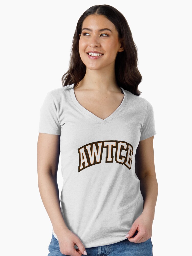 "And We're The Cleveland Browns - AWTCB" Fitted V-Neck T-Shirt - Image 2