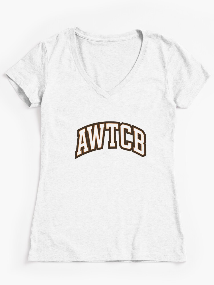 "And We're The Cleveland Browns - AWTCB" Fitted V-Neck T-Shirt - Image 3