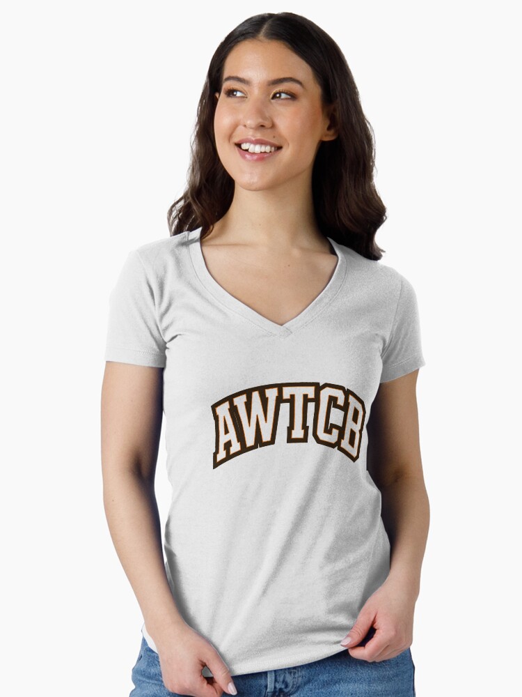 "And We're The Cleveland Browns - AWTCB" Fitted V-Neck T-Shirt - Image 2