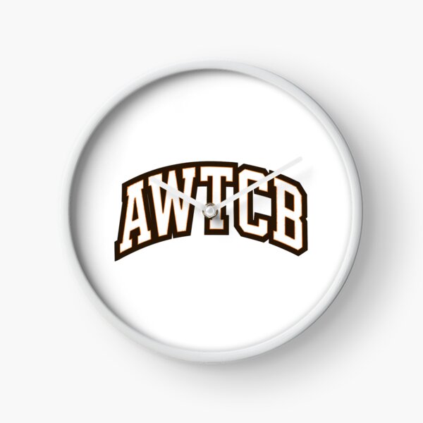 "And We're The Cleveland Browns - AWTCB" Clock for Sale by KJCDigital