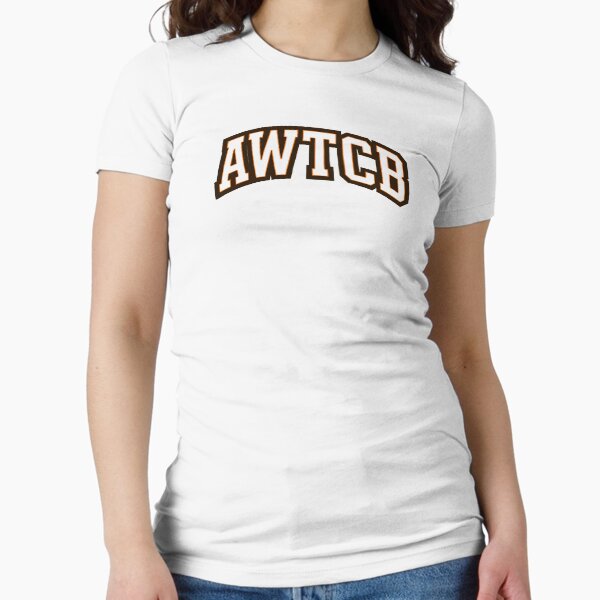 "And We're The Cleveland Browns - AWTCB" Fitted T-Shirt for Sale by KJCDigital