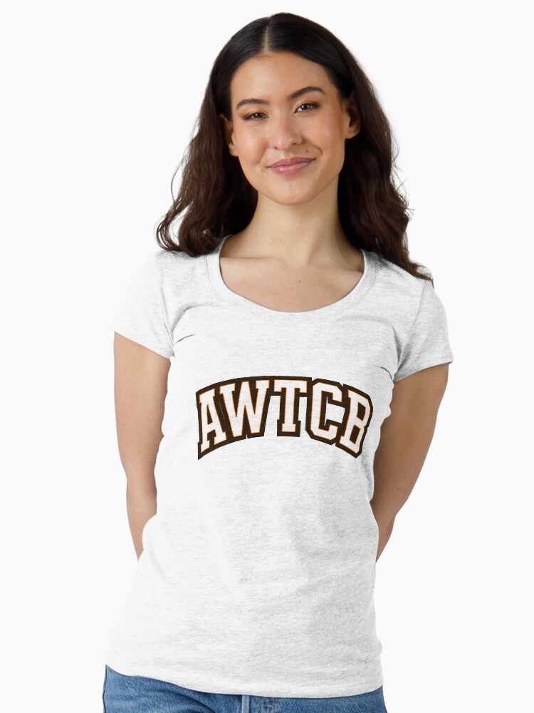 "And We're The Cleveland Browns - AWTCB" Fitted Scoop T-Shirt - Image 2