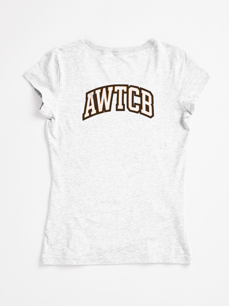 "And We're The Cleveland Browns - AWTCB" Fitted Scoop T-Shirt - Image 6