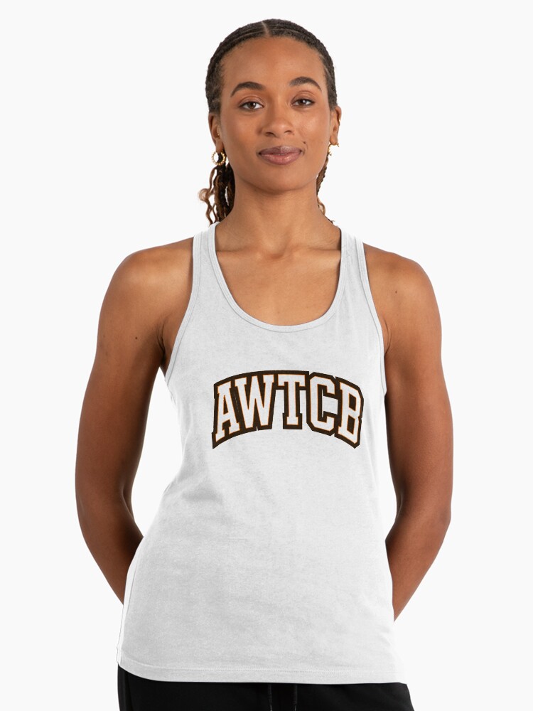"And We're The Cleveland Browns - AWTCB" Racerback Tank Top - Image 2