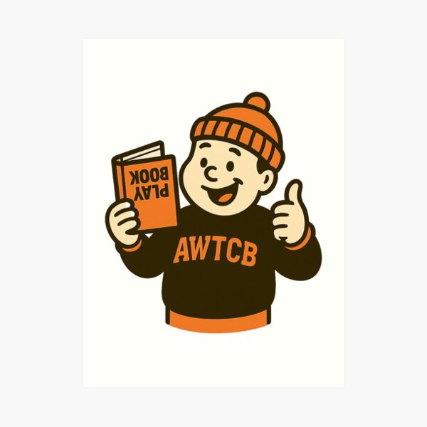 "And We're The Cleveland Browns - Playbook" Art Print 