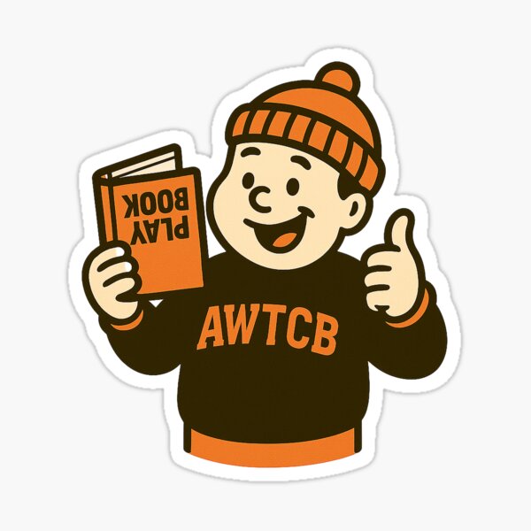 "And We're The Cleveland Browns - Playbook" Sticker for Sale by KJCDigital